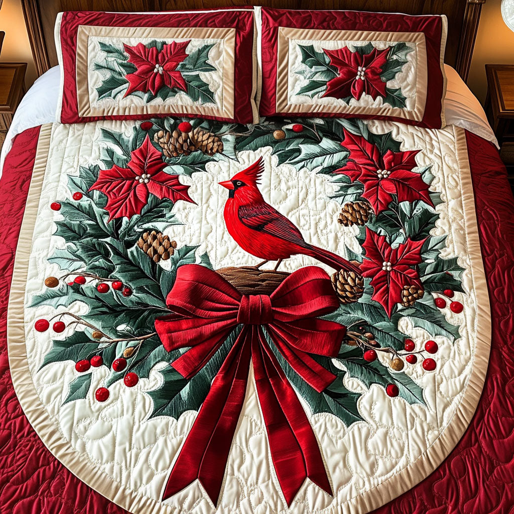 Yuletide Journey 3-Piece Quilted Bedding Set NCU0PT2207