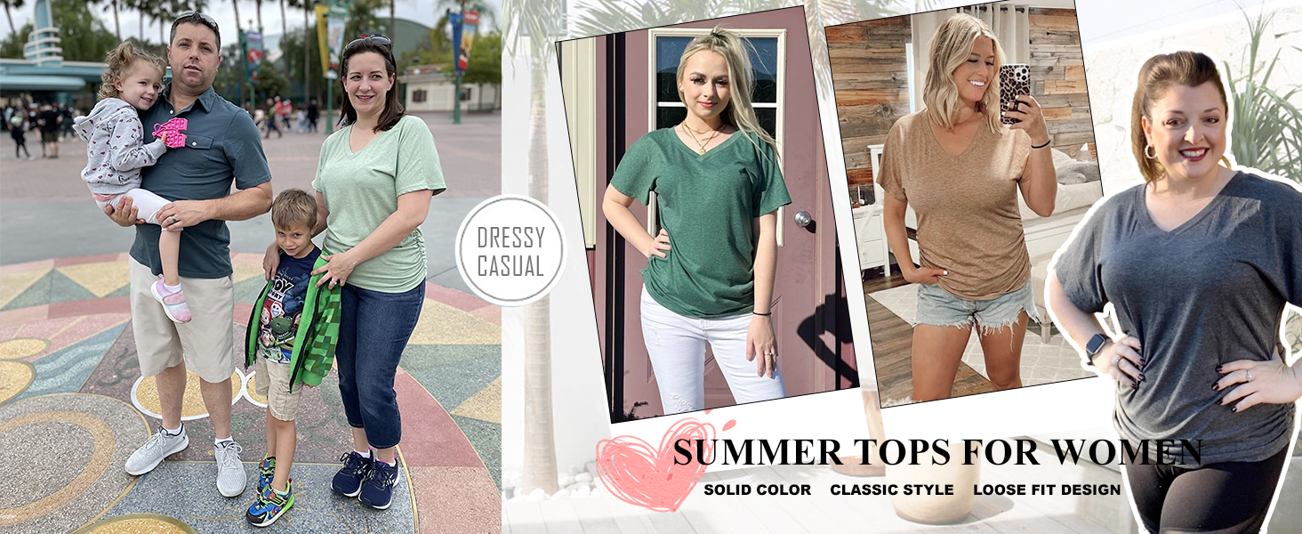 v neck tops for women