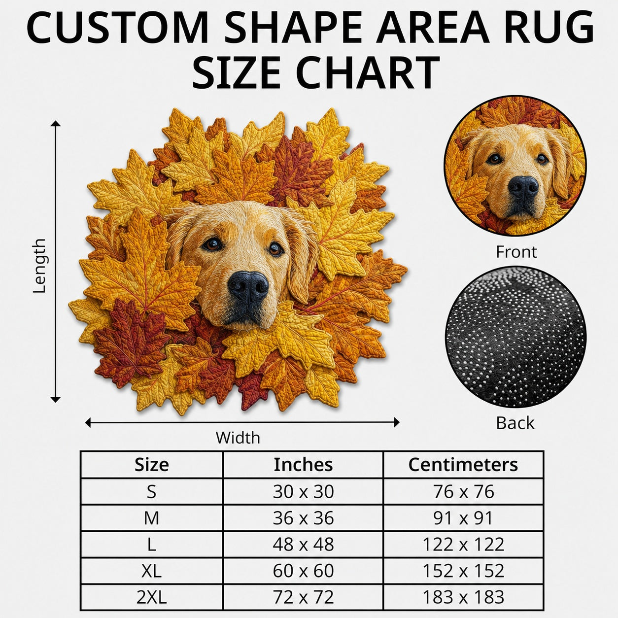 Golden Autumn Slumber Custom Shape Area Rug NCU0PVL865