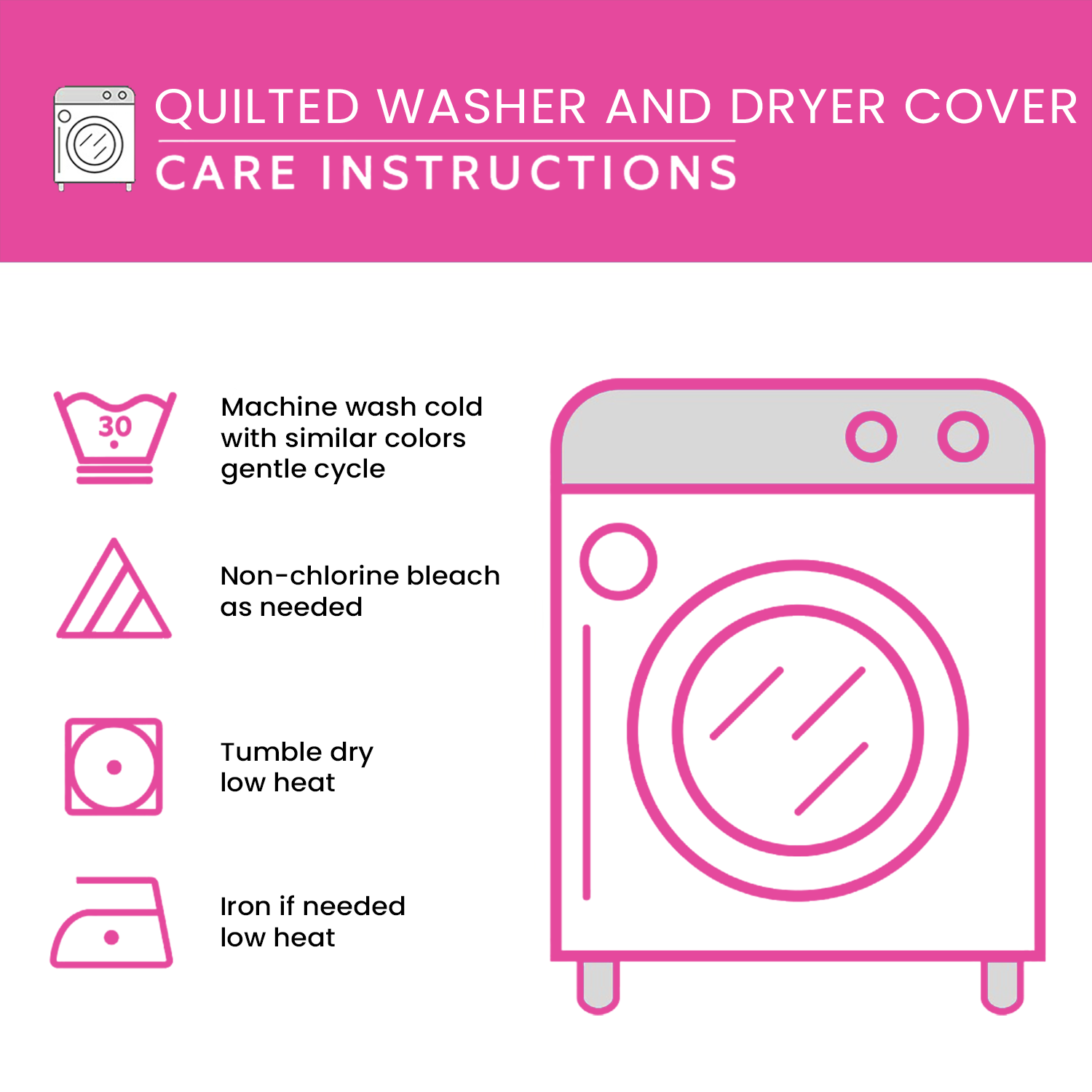 Ancient Grove Quilted Washer and Dryer Cover NCU0DDK1028