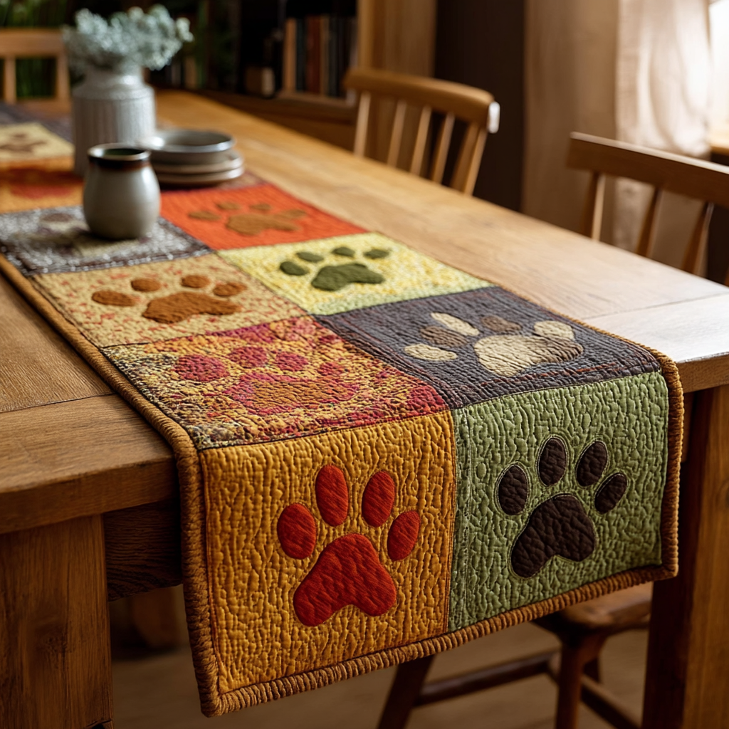 Autumn Patch Quilted Table Runner NCU0NXD1297