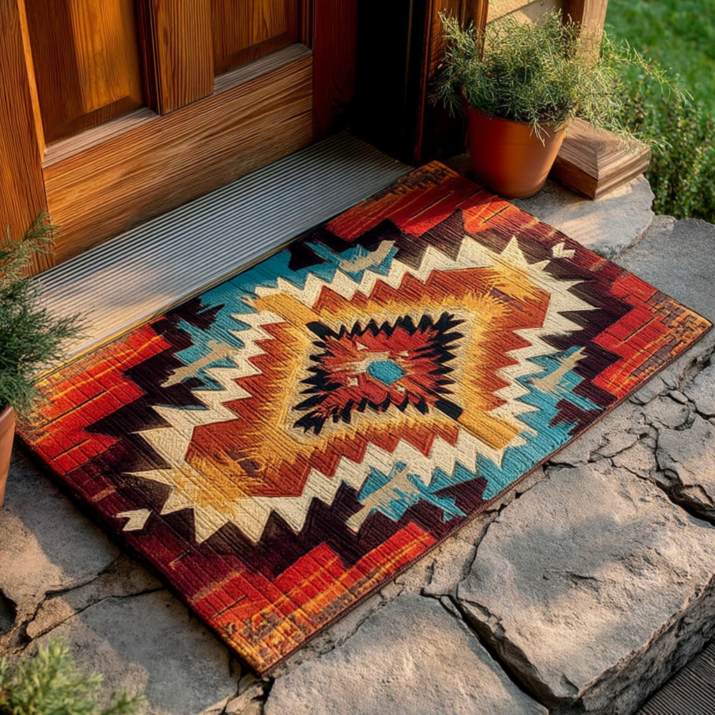 Highland Starburst Pattern Doormat NCU0NXD1160