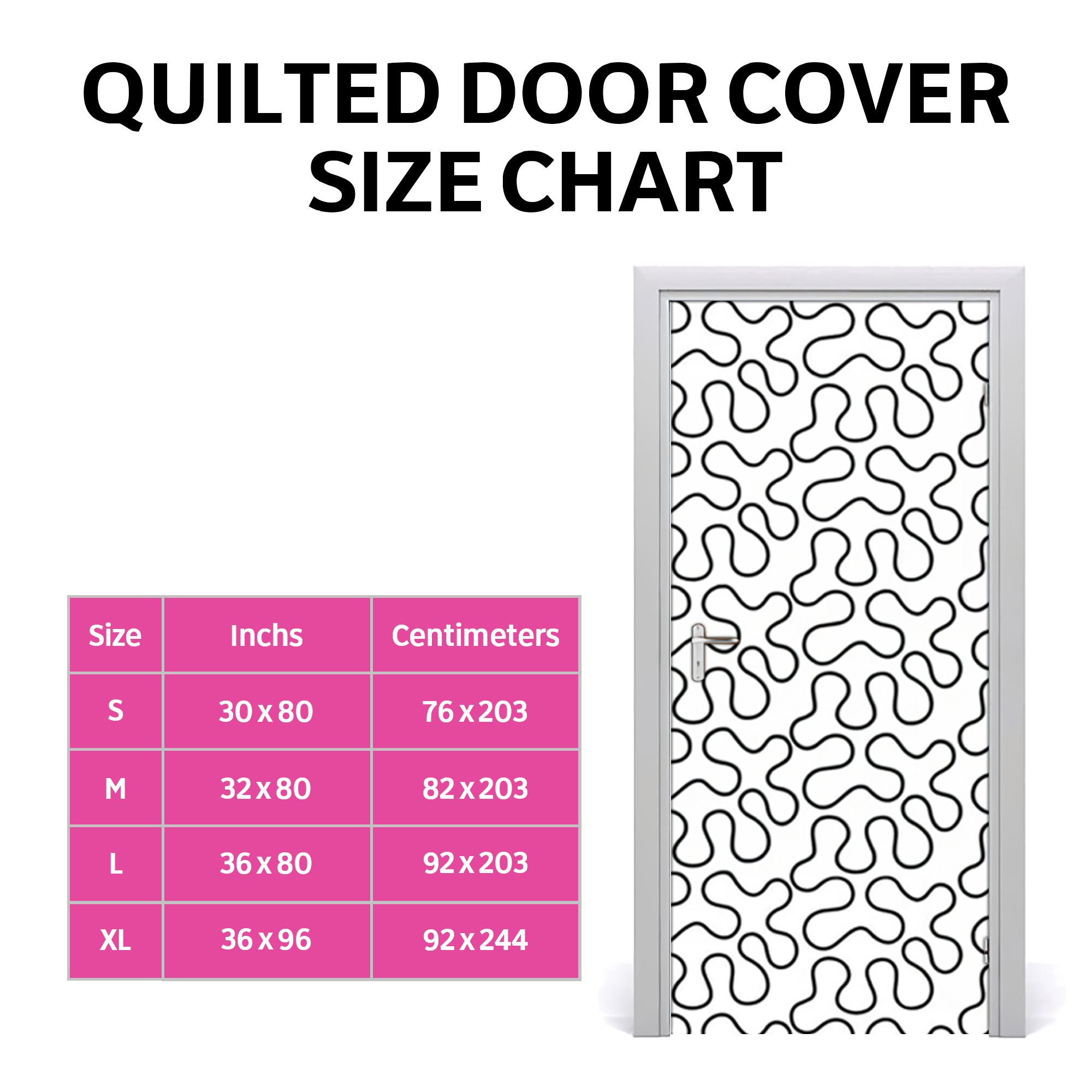 Golden Bow Quilted Door Cover NCU0DK10937