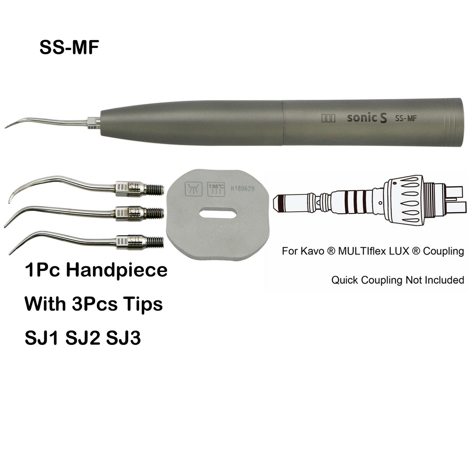 3H® Sonic SS-MF Professional Dental Air Scaler, Compatible with KaVo MULTIflex LUX Couplings image 2