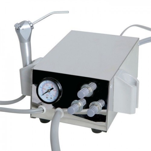 Portable Professional Dental Turbine Unit Work Air Compressor 3 Way Syringe Handpiece 2/4-Hole