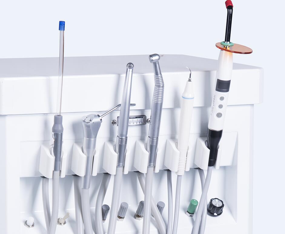 GREELOY GU-P209 Dental Delivery Unit Mobile Cart Self-Contained Air Compressor with Scaler and LED Curing Light image 3