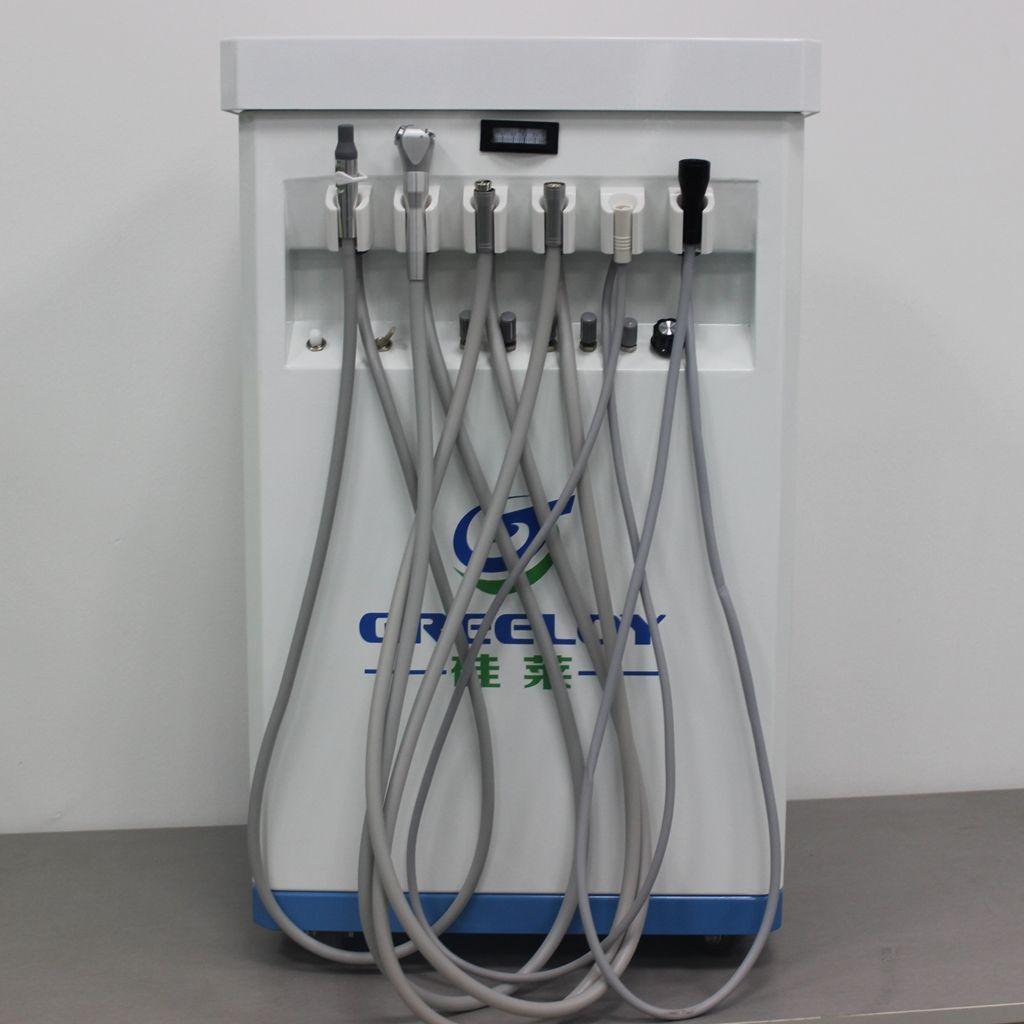 GREELOY GU-P209 Dental Delivery Unit Mobile Cart Self-Contained Air Compressor with Scaler and LED Curing Light image 9