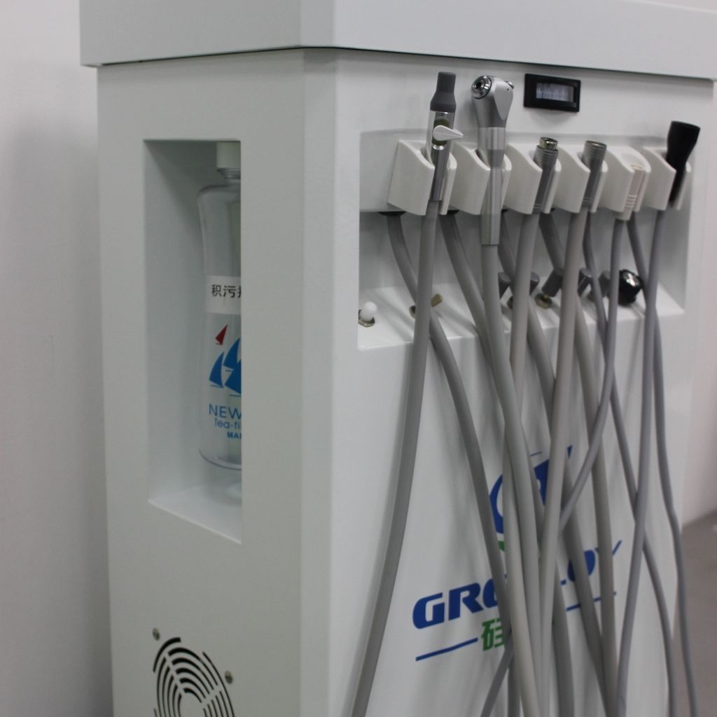 GREELOY GU-P209 Dental Delivery Unit Mobile Cart Self-Contained Air Compressor with Scaler and LED Curing Light image 11