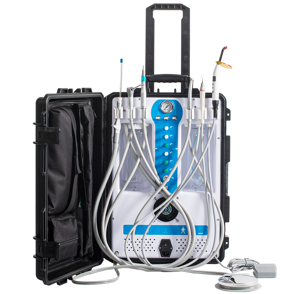 GREELOY® GU-P206S Portable Dental Unit with Air Compressor, Curing Light, and Scaler 2/4H image 2
