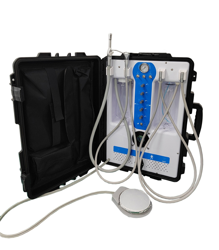 GREELOY GU-P204S Portable Dental Unit (Compressor with Suction Unit, Triplex Syringe, and HP Tube) image 3