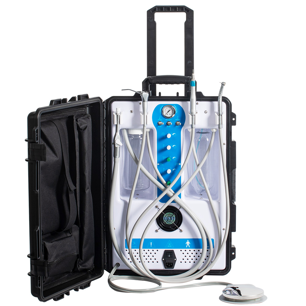 GREELOY GU-P204S Portable Dental Unit (Compressor with Suction Unit, Triplex Syringe, and HP Tube) image 2