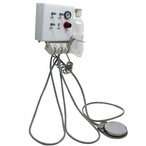 Wall-Mounted Dental Unit with 3-Way Syringe and 2 Handpiece Tubes