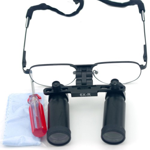 Ymarda 6.0X 420mm Professional Dental Binocular Loupes Medical Loupes Dentist Magnifier Metal Frame