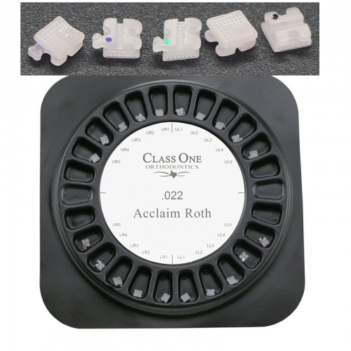 1-Pack/20-Piece Dental Orthodontic Ceramic Brackets Braces Mini Roth 022 345 Hooks image 1