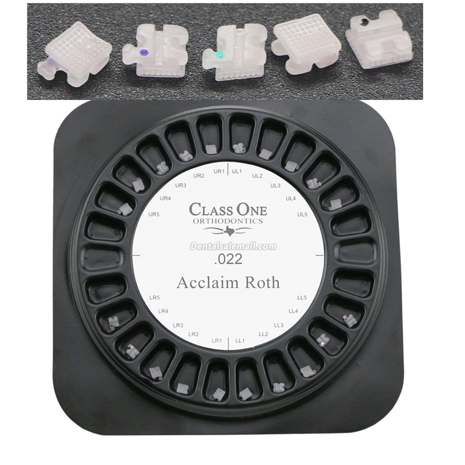1-Pack/20-Piece Dental Orthodontic Ceramic Brackets Braces Mini Roth 022 345 Hooks image 2