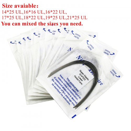 10-Pack Dental Orthodontic Elastic NITI Arch Wire Rectangular Ovoid U/ L image 1
