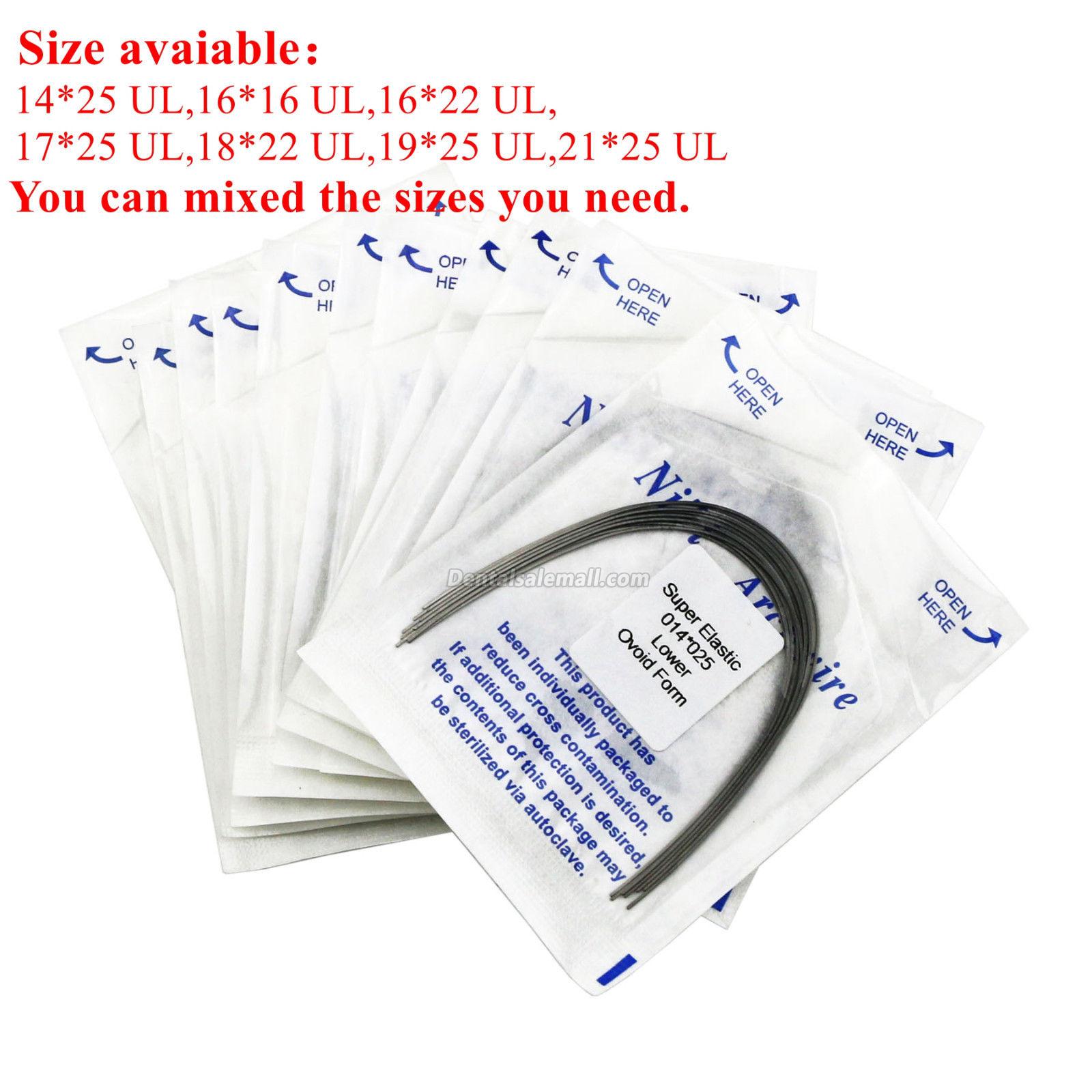 10-Pack Dental Orthodontic Elastic NITI Arch Wire Rectangular Ovoid U/ L image 2