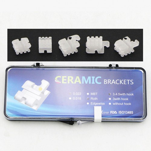 5-Pack/20-Piece Dental Orthodontic Ceramic Bracket Braces ROTH 022 345 Hooks image 1