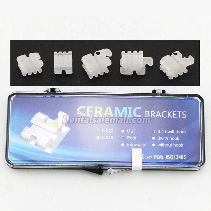 5-Pack/20-Piece Dental Orthodontic Ceramic Bracket Braces ROTH 022 345 Hooks image 2