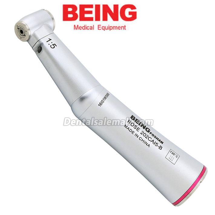 Being Professional Dental 1:5 Fiber-Optic Contra-Angle Handpiece Inner Water 1.6mm Red Ring image 3