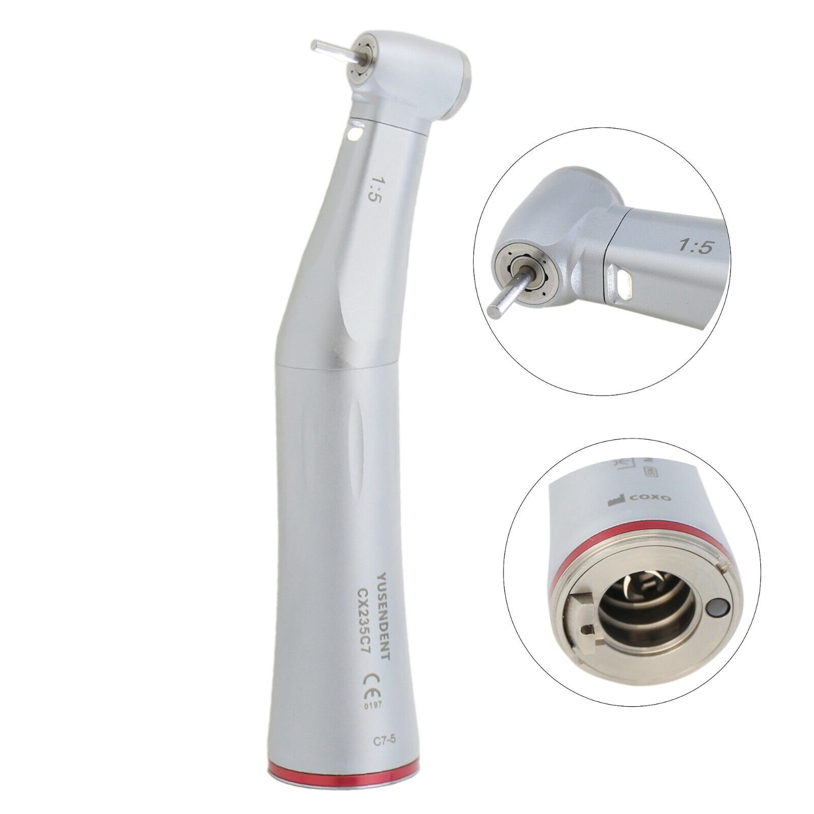 YUSENDENT COXO CX235C7-5 Professional Dental Electric Contra-Angle 1:5 Fiber-Optic Speed Increasing Handpiece image 3