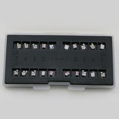 1Box Professional Dental Orthodontic Self-Ligating Ceramic Brackets Braces MBT 022 345 Hooks image 1