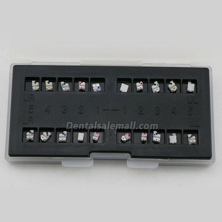 1Box Professional Dental Orthodontic Self-Ligating Ceramic Brackets Braces MBT 022 345 Hooks image 2