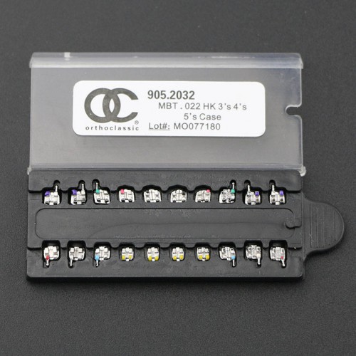 50-Pack Dental Orthodontic OC MIM Metal Brackets Braces Mini MBT 022 345 Hooks image 1
