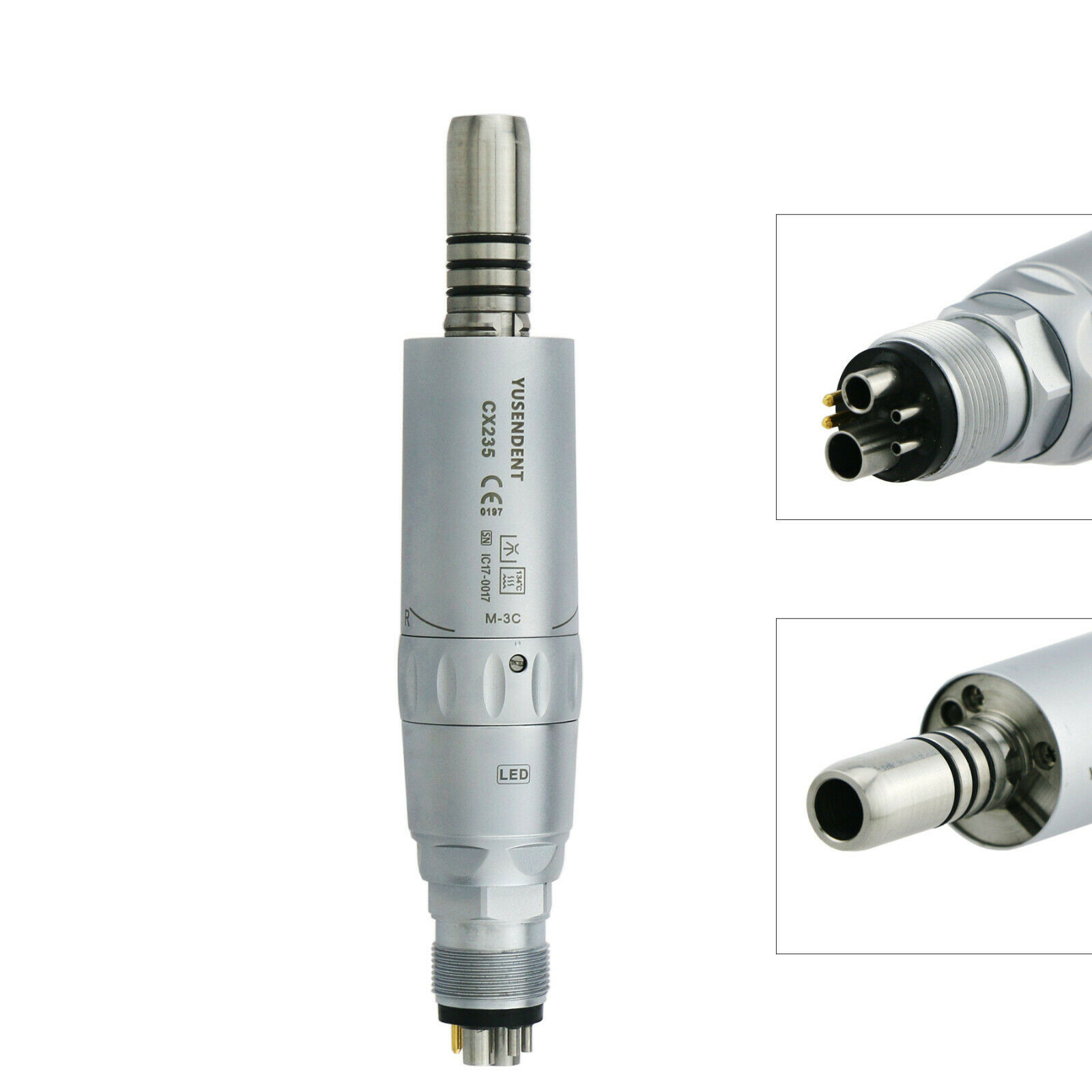 YUSENDENT COXO CX235-3C Dental LED Fiber-Optic Air Motor Handpiece 6-Hole E Type, Compatible with NSK KaVo image 3