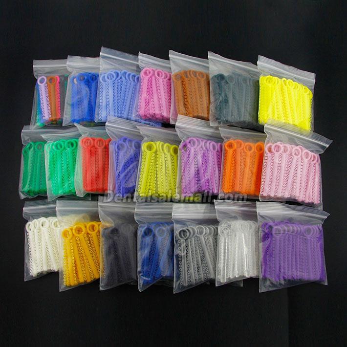 10-Pack Dental Orthodontic Elastic Ligature Ties 36 Colors for Choose image 2