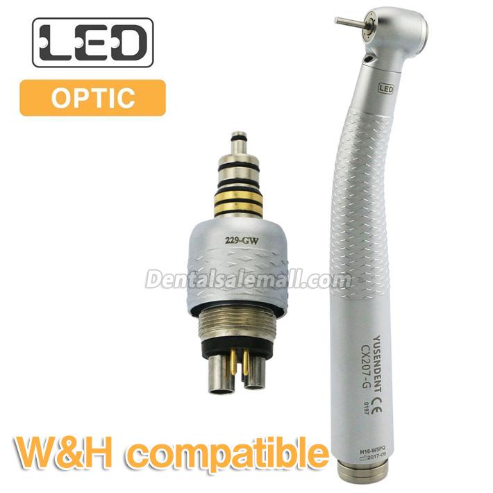 YUSENDENT® CX207-GW-PQ Professional Dental Turbine Handpiece with W&H Roto Quick Coupler image 2