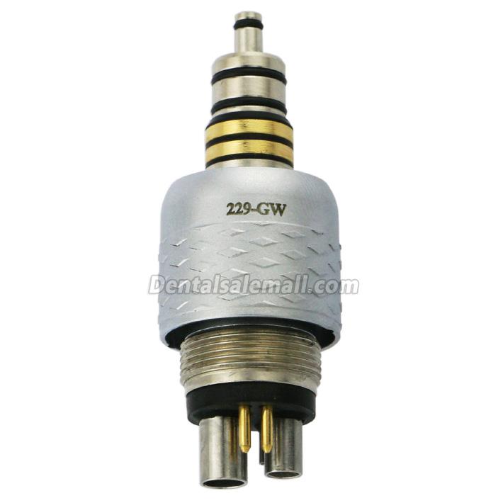 COXO CX229-GW Professional Dental Coupling Coupler 6-Hole for Fiber-Optic High-Speed Turbine Handpiece image 2