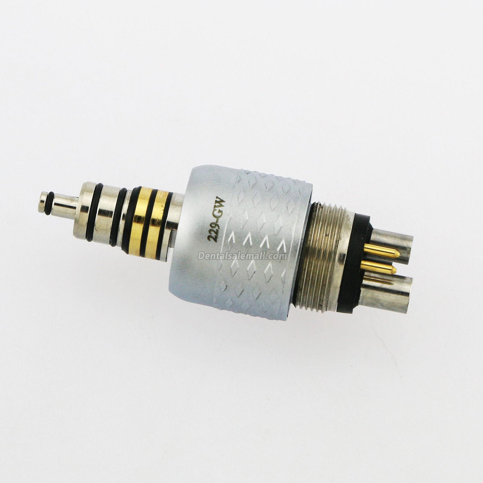 COXO CX229-GW Professional Dental Coupling Coupler 6-Hole for Fiber-Optic High-Speed Turbine Handpiece image 5