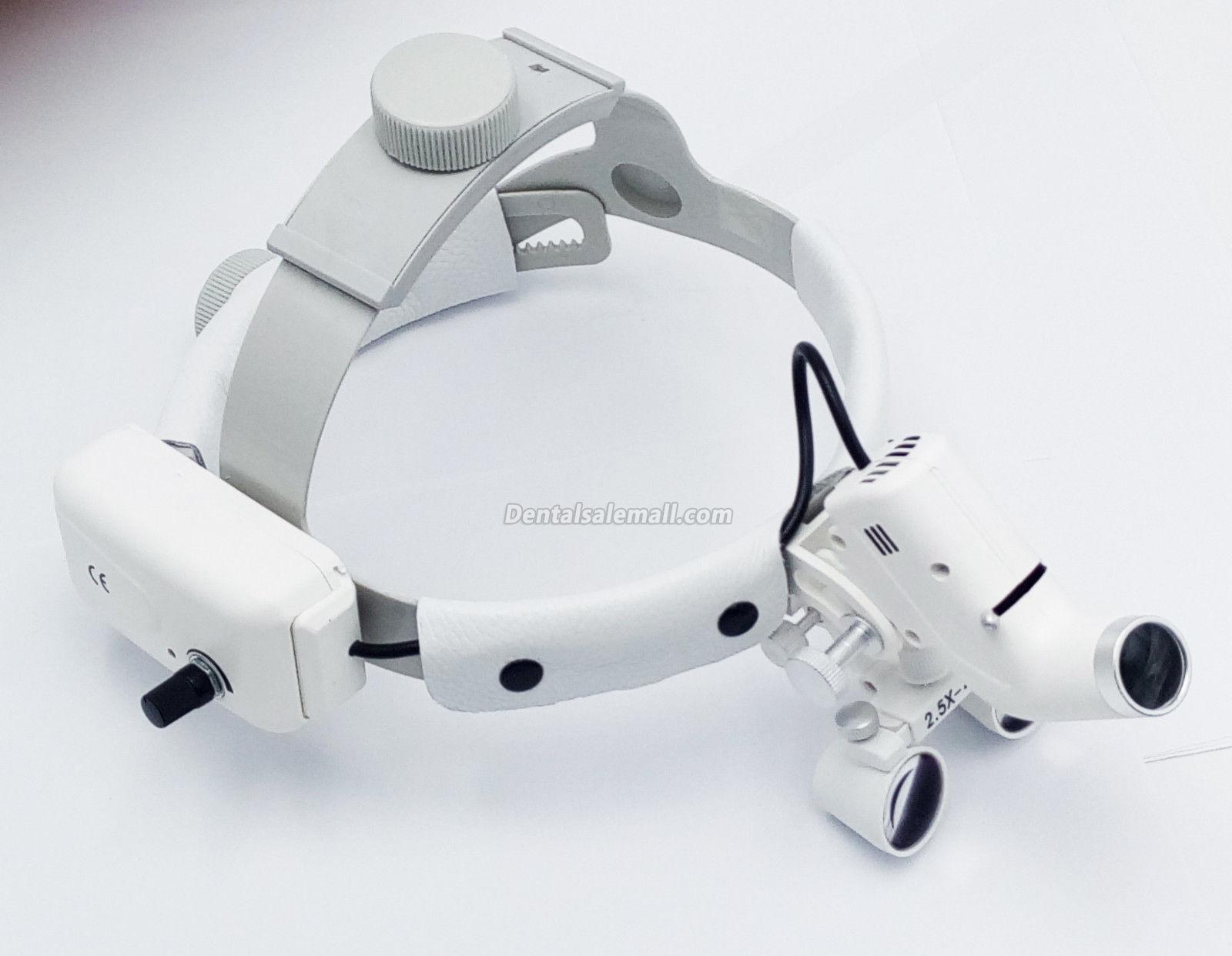 Professional Dental Surgical Medical 2.5X420mm Headband Loupe with LED Headlight DY-105 White image 5