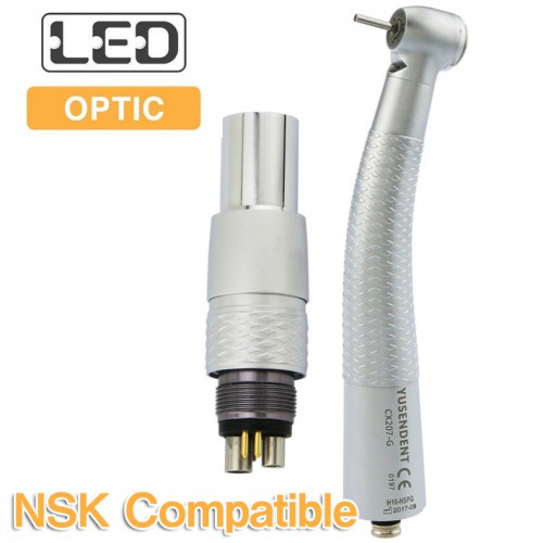 YUSENDENT® CX207-GN-PQ Professional Dental Fiber-Optic Handpiece with NSK Roto Quick Coupler