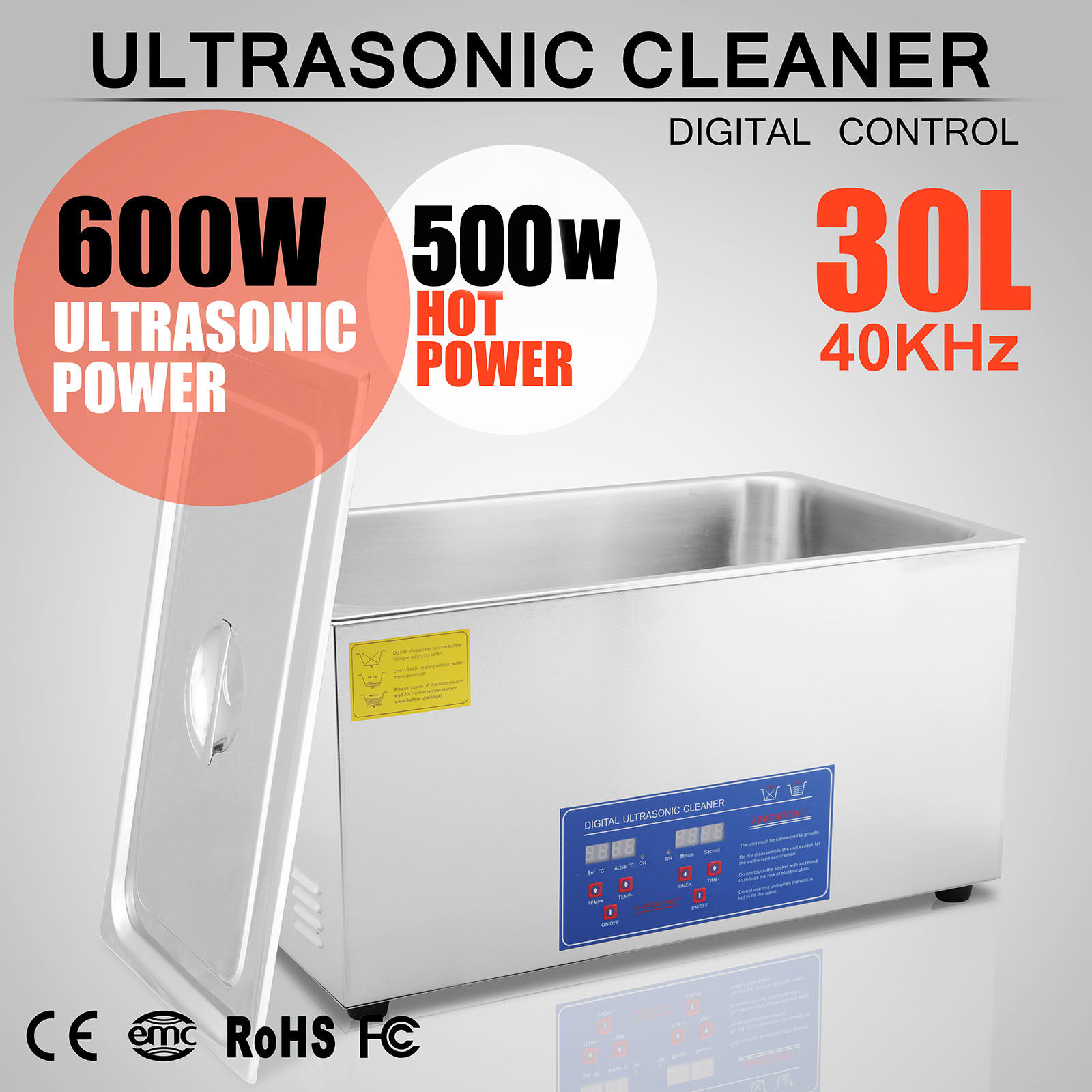 30L Stainless Steel Ultrasonic Cleaner Machine Cleaning Machine JPS-100a for Professional Use image 2