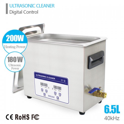 6.5L Ultrasonic Cleaner Machine Ultrasound Solution Jewelry Circuit Board Gun Parts for Professional Use image 1