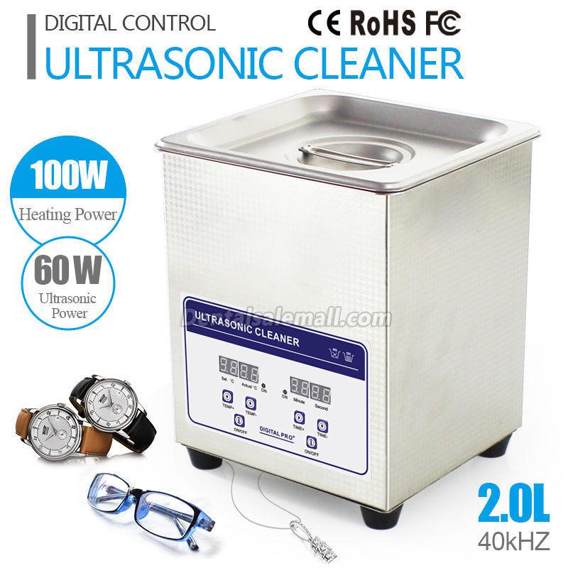 2L Industry Digital Ultrasonic Cleaner Machine Heater Timer Stainless Jewel Clean Tank for Professional Use image 2