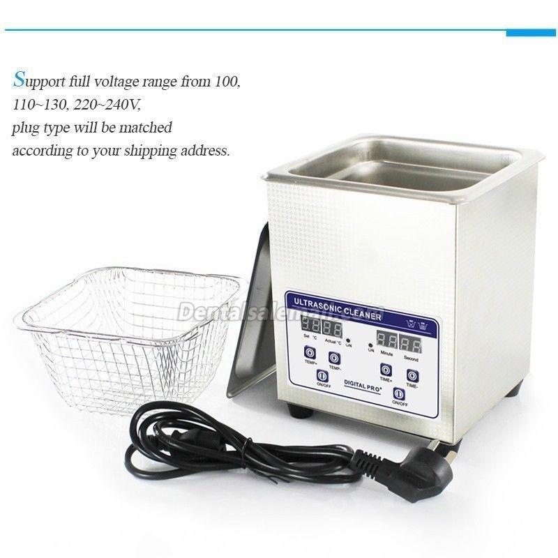 2L Industry Digital Ultrasonic Cleaner Machine Heater Timer Stainless Jewel Clean Tank for Professional Use image 5