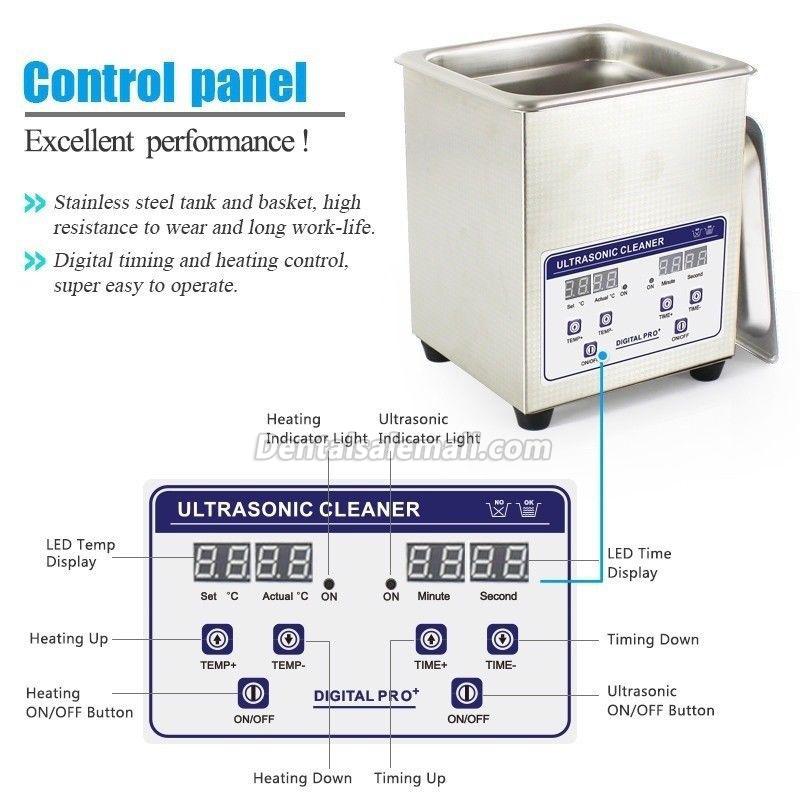 2L Industry Digital Ultrasonic Cleaner Machine Heater Timer Stainless Jewel Clean Tank for Professional Use image 4