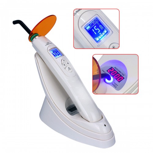 Professional Dental LED Curing Lamp Wireless Resin Cure with Light Meter 2000mW/cm2 image 1