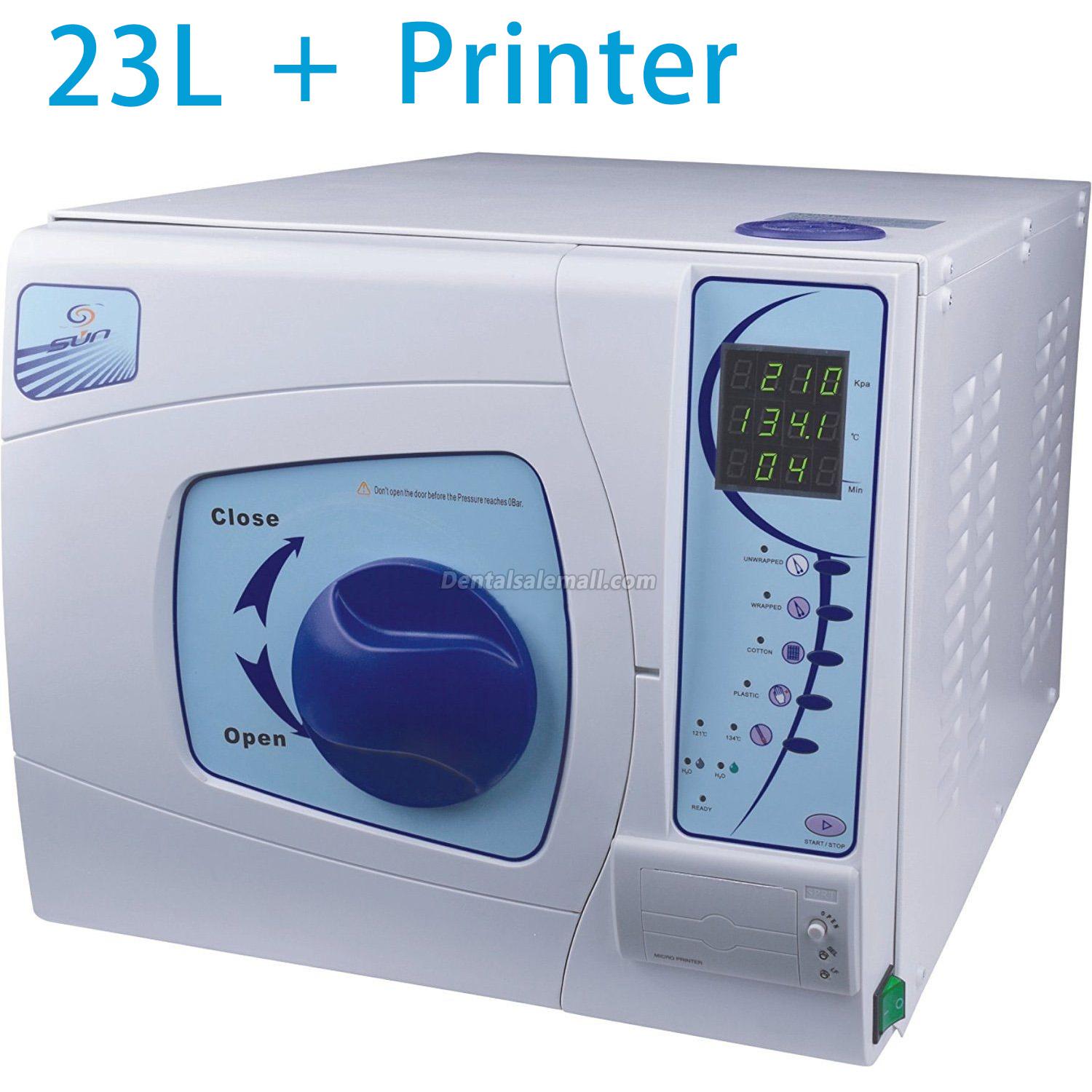 Sun® SUN-II-D 23L Professional Dental Autoclave Sterilizer Vacuum Steam with Printer image 2