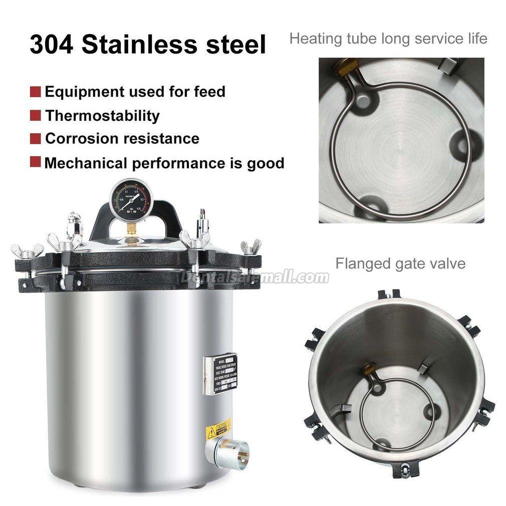 18L High Pressure Steam Sterilizer Medical Professional Dental Tattoo Autoclave Sterilization image 4
