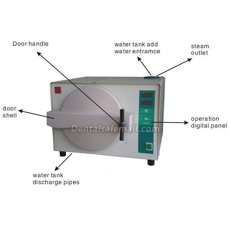 18L Professional Dental Stainless Steel High Pressure Steam Autoclave Sterilizer image 6