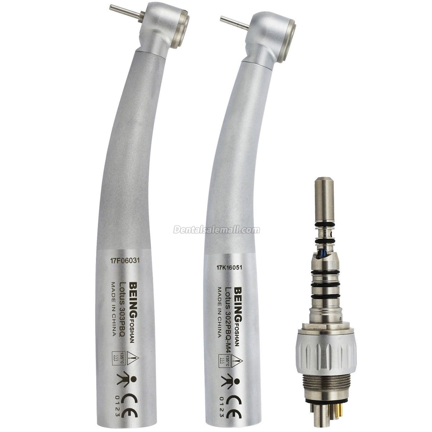 Being Lotus 302/303PBQ Fiber-Optic Led Turbine Handpiece with KaVo Multiflex Coupler for Professional Use image 2