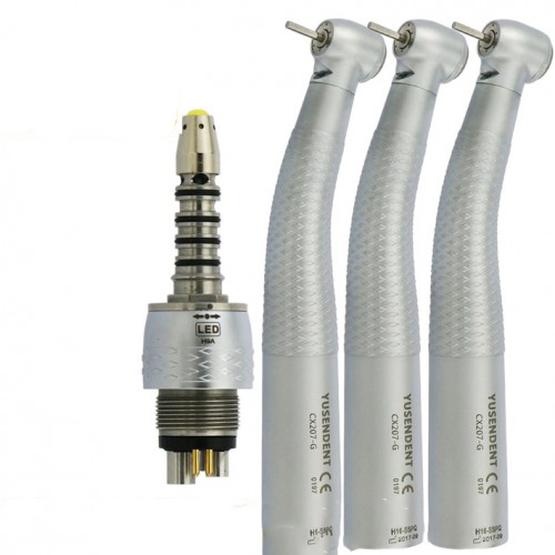 YUSENDENT® CX207-GS-PQ Professional Dental Fiber-Optic Turbine Handpiece, Compatible with Sirona image 2