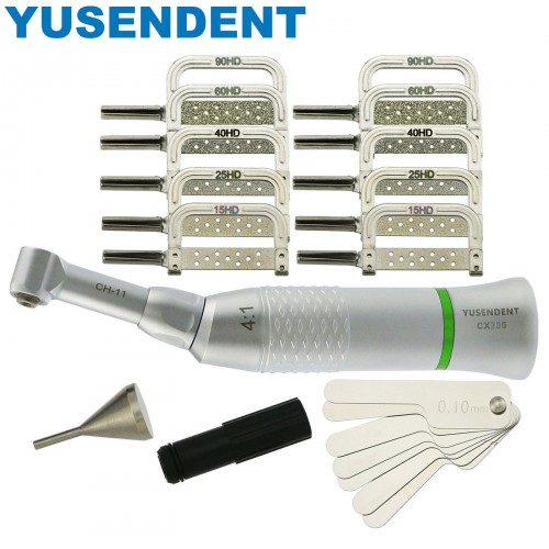YUSENDENT COXO 4:1 Contra-Angle Handpiece CX235 C3-11 Interproximal Enamel Kit EVA IPR for Professional Use image 1
