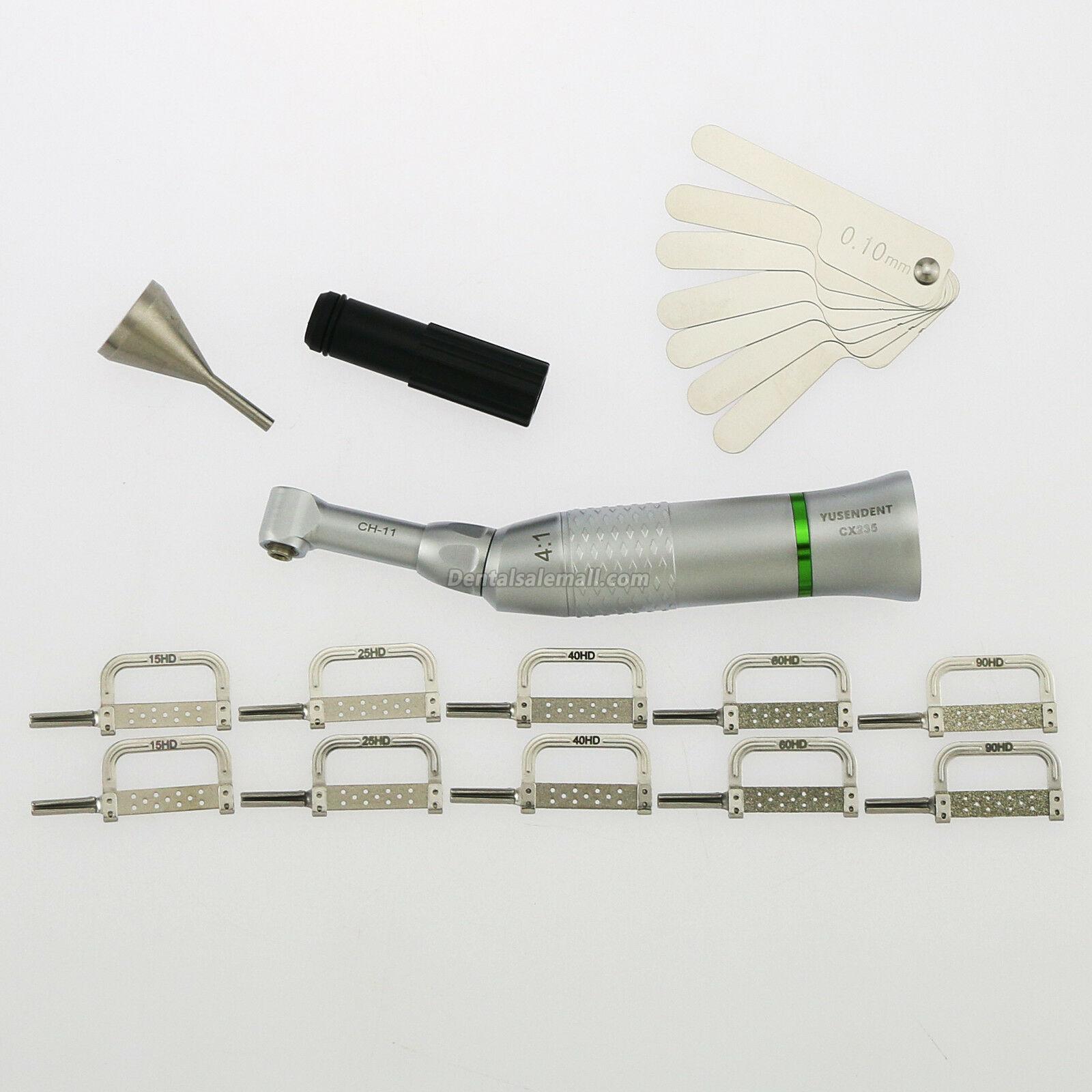 YUSENDENT COXO 4:1 Contra-Angle Handpiece CX235 C3-11 Interproximal Enamel Kit EVA IPR for Professional Use image 4
