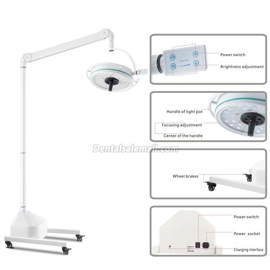 KWS KD-2036D-3 108W Mobile Stand LED Surgical Light Exam Lamp Operatory Light for Professional Use image 6