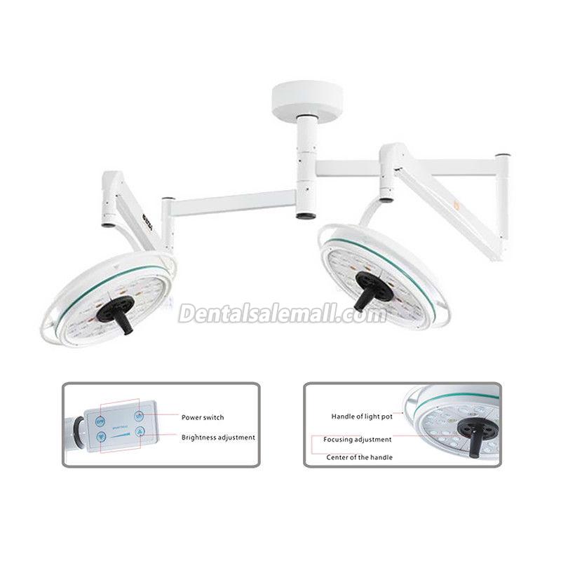 KWS KD-2072B-2 216W Two Headed Ceiling LED Surgical Exam Light Lamp for Professional Use image 3
